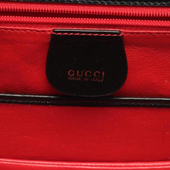 GUCCI Black Leather Bamboo Bag - Picture 5 of 11